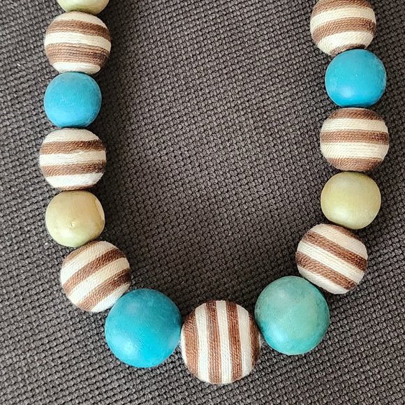 Claire's Wood Beaded Multicolor Bohemian Necklace - Picture 3 of 13